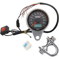 Compteur de vitesse électro. - kmh - 60 mm - pour HD Big Twin de 1999 à 2003 et Sportster XL de 1986 à 2003 - chromé fond noir