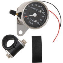 CHROME MINI MECHANICAL SPEEDOMETER WITH TRIPMETER