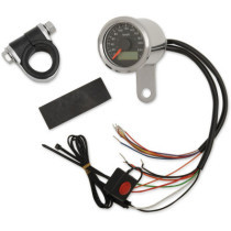 ELECTRONIC SPEEDOMETERS WITH INDICATOR LIGHTS 1-7/8" MINI PROGRAMMABLE 220 KPH