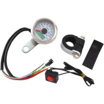 ELECTRONIC SPEEDOMETERS WITH INDICATOR LIGHTS 1-7/8" MINI PROGRAMMABLE 220 KPH