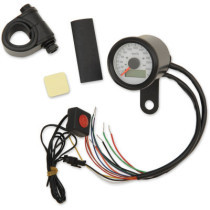 ELECTRONIC SPEEDOMETERS WITH INDICATOR LIGHTS 1-7/8" MINI PROGRAMMABLE 220 KPH