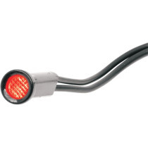 SNAP-IN INDICATOR LIGHT RED 0.3" BLACK BEZEL