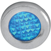 SNAP-IN INDICATOR LIGHT BLUE 0.3" STAINLESS STEEL BEZEL