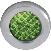 SNAP-IN INDICATOR LIGHT GREEN 0.3" STAINLESS STEEL BEZEL