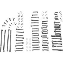 BLACK CHROME SOCKET-HEAD MOTOR BOLT KIT SMOOTH