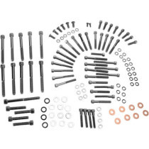 BLACK CHROME SOCKET-HEAD MOTOR BOLT KIT KNURLED