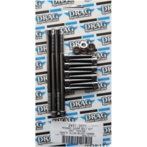 BLACK CHROME SOCKET-HEAD PRIMARY COVER BOLT KIT SMOOTH