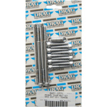 CHROME SOCKET-HEAD PRIMARY COVER BOLT KIT KNURLED