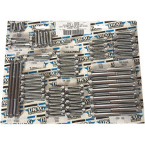 BOLT KIT M8 ENGINE KNURLED ALLEN HEAD CHROME