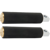 FOOTPEGS KNURLED FUSION BLACK BRASS ENDCAP