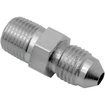 Connecteur de durites de frein en acier chromé NPT 1/8" Mâle, Filetage mâle AN -3