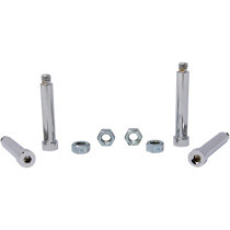 CHROME SOCKET-HEAD DUAL DISC CALIPER MOUNT BOLT KIT KNURLED