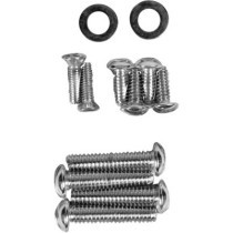 CHROME SOCKET-HEAD HANDLEBAR LEVER MOUNT/MASTER CYLINDER COVER BOLT KIT KNURLED