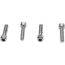 CHROME SOCKET-HEAD HANDLEBAR CLAMP BOLT KIT KNURLED