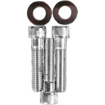 CHROME SOCKET-HEAD NARROW GLIDE TRIPLE TREE PINCH BOLT KIT KNURLED