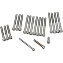 CHROME SOCKET-HEAD PRIMARY/CAM COVER BOLT KIT SMOOTH