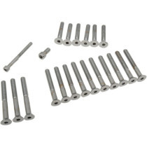 CHROME SOCKET-HEAD PRIMARY/CAM COVER BOLT KIT KNURLED