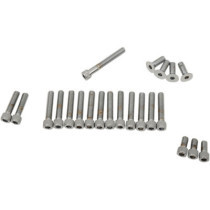 CHROME SOCKET-HEAD PRIMARY/CAM COVER BOLT KIT KNURLED