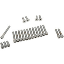 CHROME SOCKET-HEAD PRIMARY/CAM COVER BOLT KIT SMOOTH