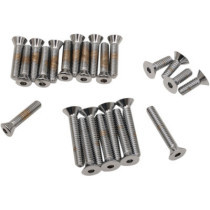 CHROME SOCKET-HEAD PRIMARY/CAM COVER BOLT KIT KNURLED