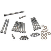 CHROME SOCKET-HEAD SPROCKET COVER BOLT KIT SMOOTH