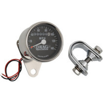 2.4" MECHANICAL SPEEDOMETER 1:1 CHROME BLACK FACE