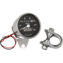 2.4" MECHANICAL SPEEDOMETER 2:1 CHROME BLACK FACE