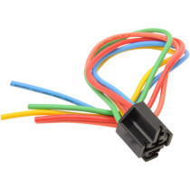 RELAY SOCKET 5-WIRE/ W/ COLORED WIRE