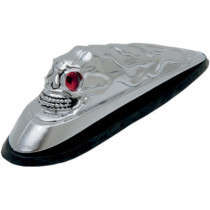 SKULL HEAD W/ RED EYES FRONT FENDER ORNAMENT