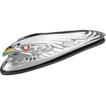 CHROME EAGLE HEAD W/ LIGHTED EYES SMALL FRONT FENDER ORNAMENT