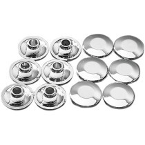 CHROME PLUGS FOR HANDLEBAR CLAMP 1/4" HEX-HEAD