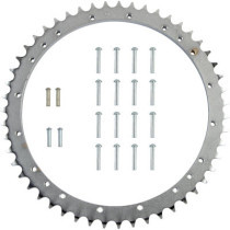 REAR CHAIN SPROCKET W/ RIVETS 51T STEEL/ZINC