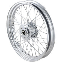 FRONT WHEEL 19"X2.5 DUAL-DISC LACED CHROME