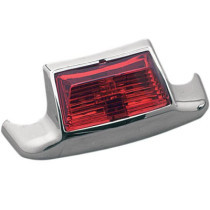 REAR FENDER TIP LIGHT RED LENS CHROME