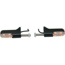 TURN SIGNAL DIRECT BOLT ON BLACK WITH AMBER LIGHT