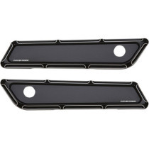 SADDLEBAG LATCH COVERS BEVELED BLACK