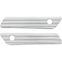 SADDLEBAG LATCH COVERS 10-GHAUGE CHROME