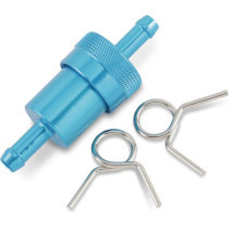 FUEL FILTER ALUMINIUM BLUE