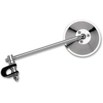 MIRROR ROUND CLAMP-ON CHROME