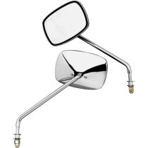 MIRRORS LONG STEM BOLT-ON LEFT AND RIGHT CHROME