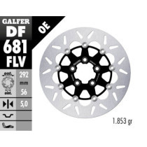 Disque de frein ARRIERE Galfer Flottant Round - 292 mm (11,5") - Dyna, Softail, Sportster et Touring - Noir