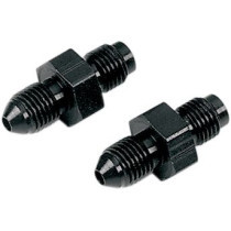 BRAKELINE ADAPTER BLACK 2x MALE AN-3 3/8x24 JIC/UNF TO 3/8x24 JIC/UNF INVERTED