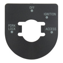 Ignition switch decal. Satin black