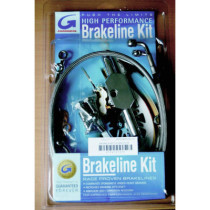 BRAKELINE KIT STAINLESS-STEEL FRONT BLACK  H-D