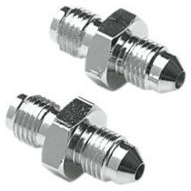 BRAKELINE ADAPTER FOR AN-03 HOSE CHROME 2x MALE 3/8x24 JIC/UNF REVERSE