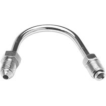 BRAKELINE ADAPTER FOR AN-03 HOSE 150° TUBE CHROME 2x MALE AN-3 3/8x24 JIC/UNF TO 3/8x24 JIC/UNF INVE