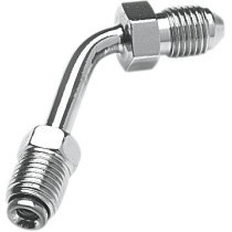 BRAKELINE ADAPTER FOR AN-03 HOSE 60° TUBE SHORT CHROME 2x MALE AN-3 3/8x24 JIC/UNF TO 3/8x24 JIC/UNF