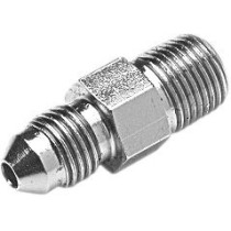 BRAKELINE ADAPTER FOR AN-03 HOSE CHROME 2x MALE 3/8x24 JIC/UNF TO 1/8x27 NPT