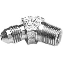 BRAKELINE ADAPTER FOR AN-03 HOSE 45° CHROME 2x MALE 3/8x24 JIC/UNF TO 1/8x27 NPT