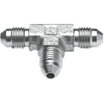 BRAKE TEE FOR AN-03 HOSE CHROME 3x MALE 3/8x24 JIC/UNF